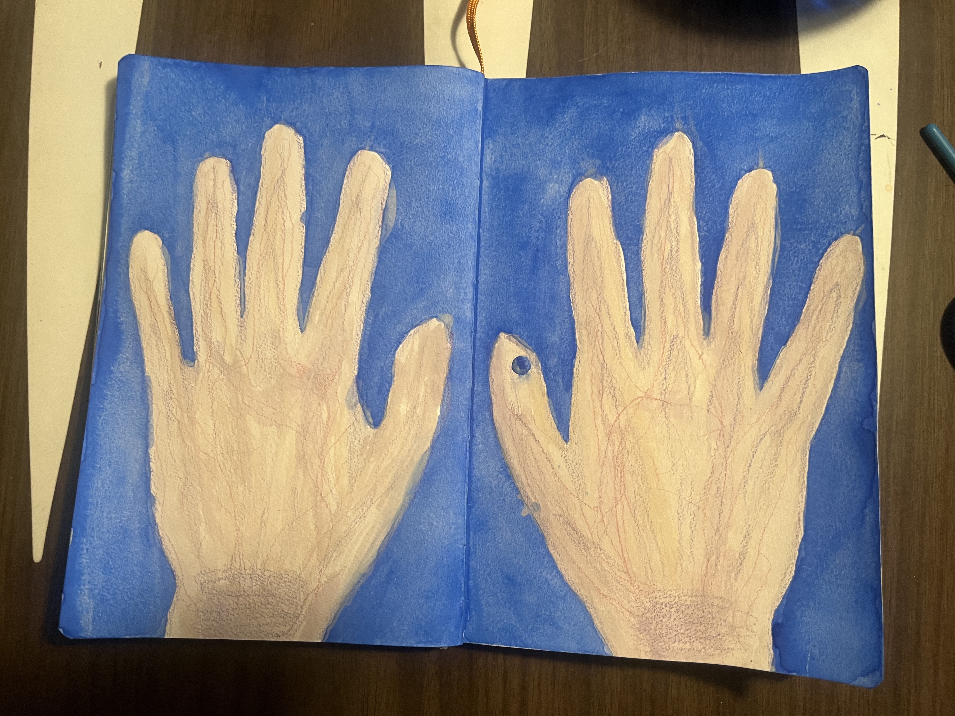 self-portrait, hands